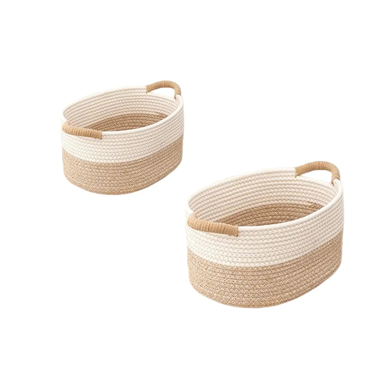 Rope Woven Storage Basket Multifunctional Toy Basket Organizing