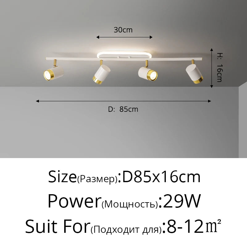 Long Linear LED Spotlight Chandelier