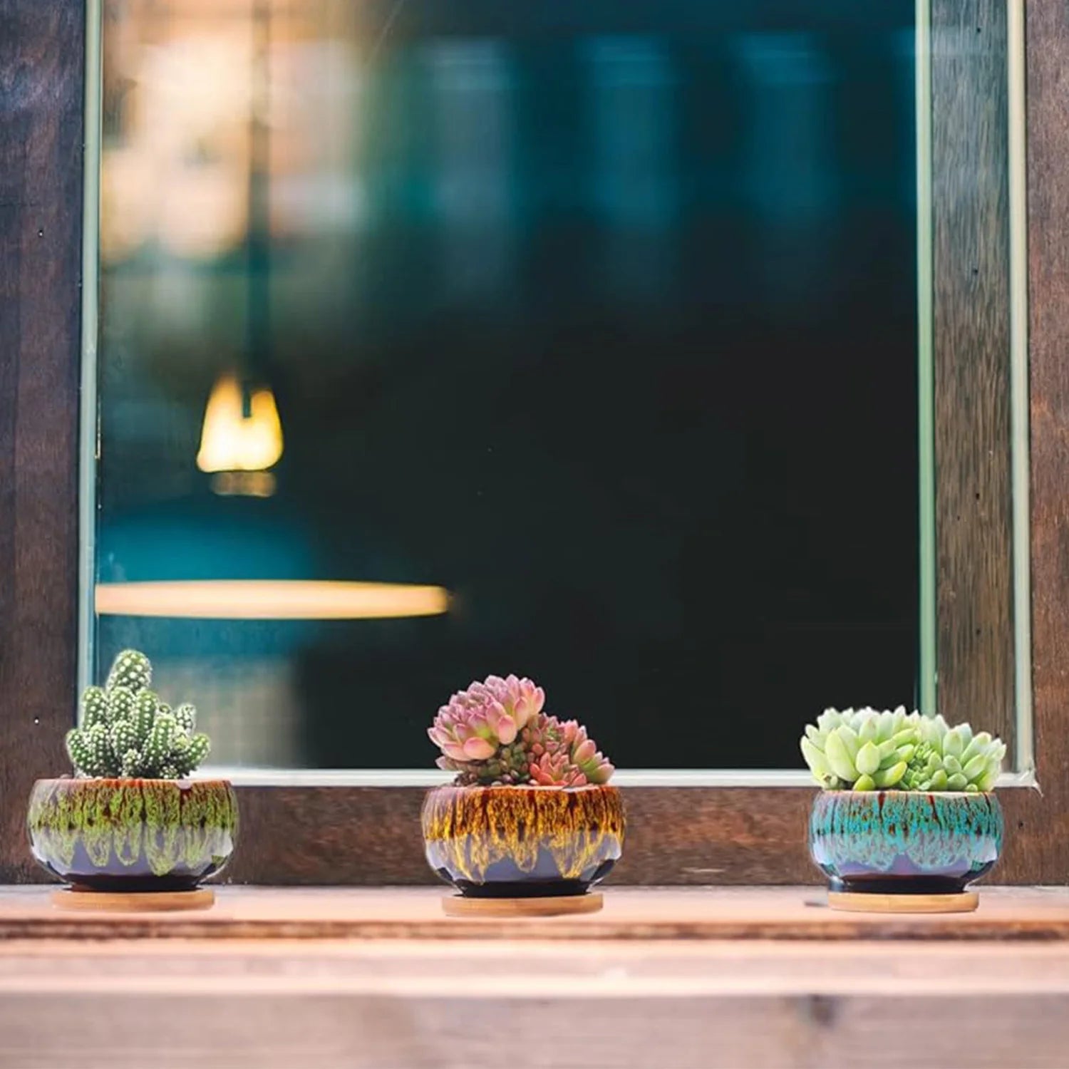 Mini Ceramic Bonsai Pots Set of 6