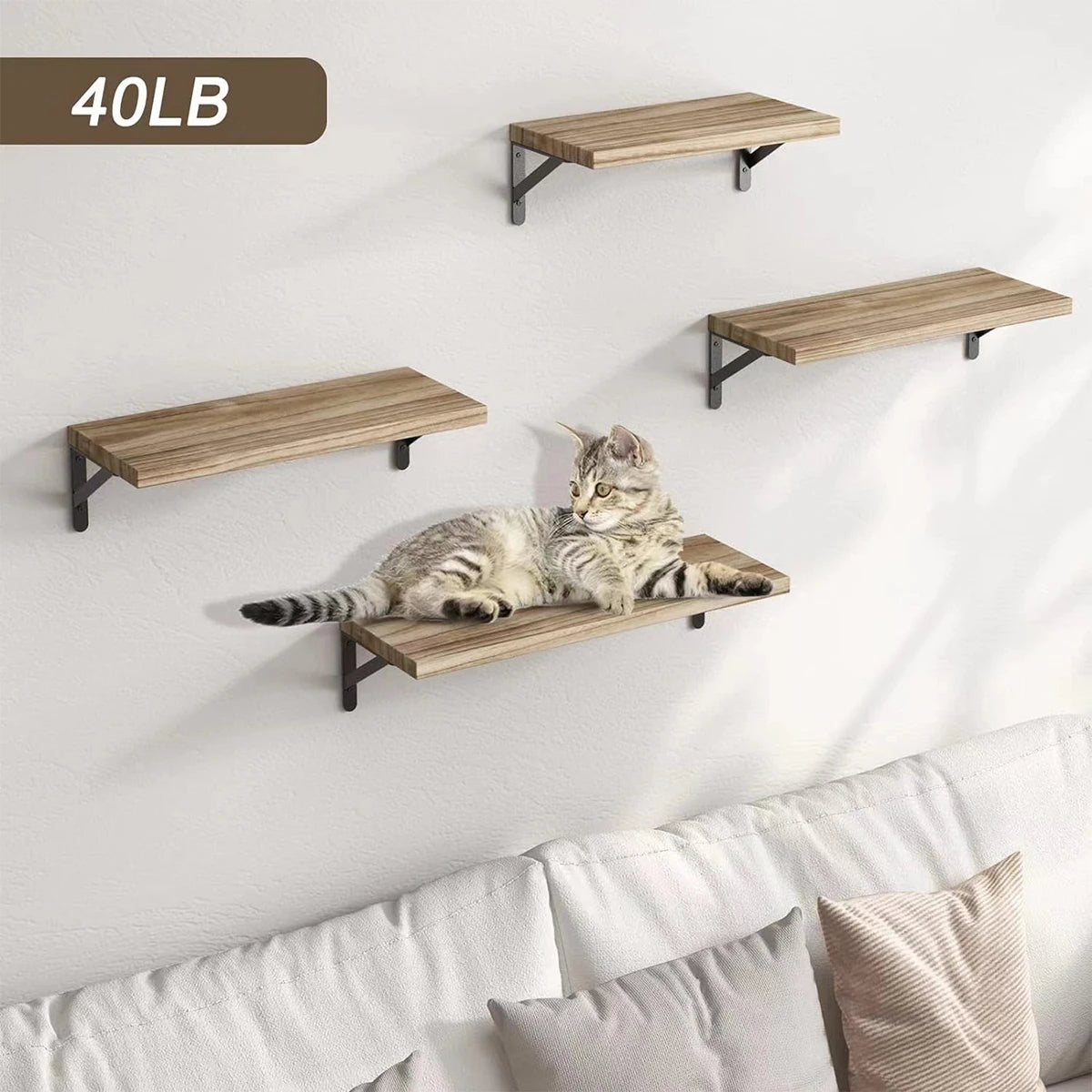 Wood Floating Wall Shelf Set