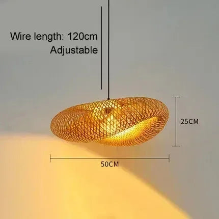 Handwoven Bamboo Pendant Light