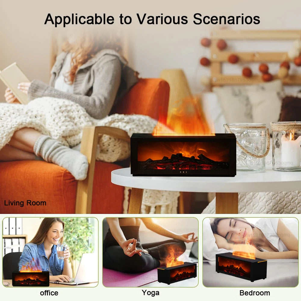 Air Aroma Humidifier Essential Oils Humidifier Flame Fragrance Diffuser