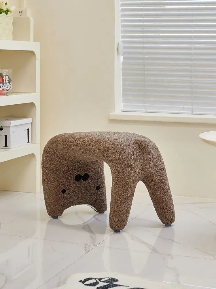 Plush Armless Dressing Chair