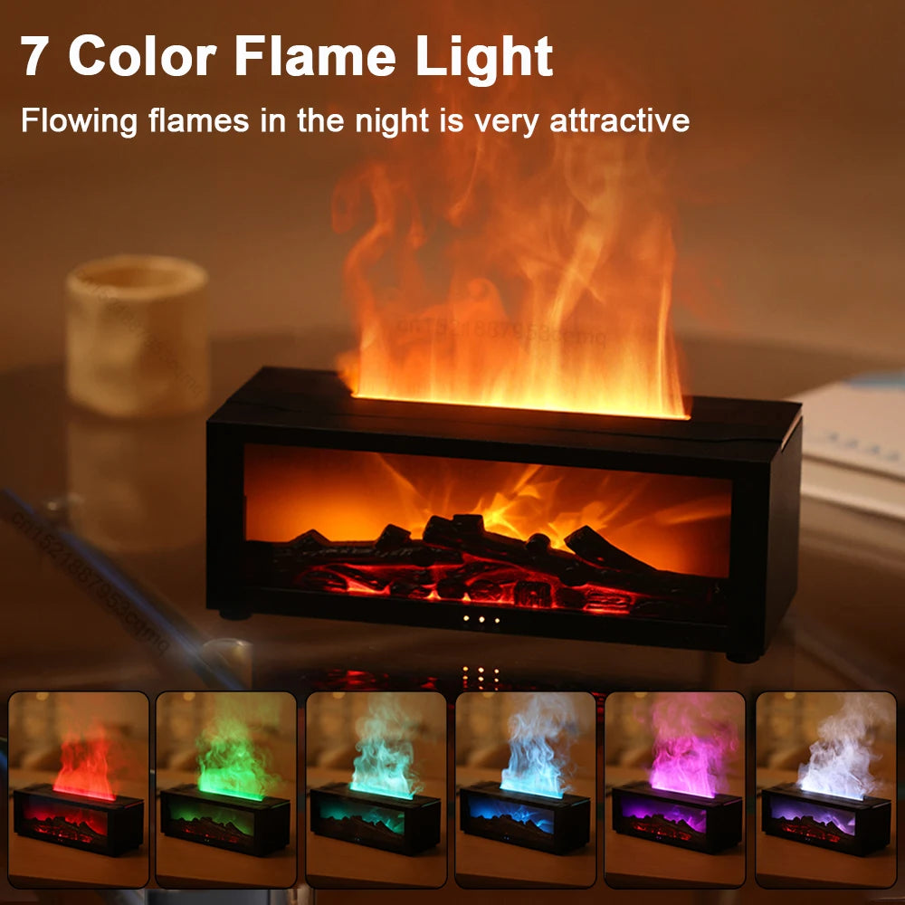 Air Humidifier Essential Oil Diffuser Flame Aroma Humidifier