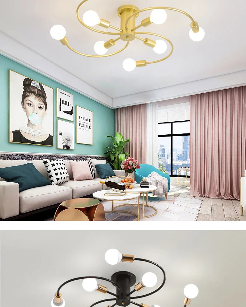 Modern Iron Ceiling Chandelier
