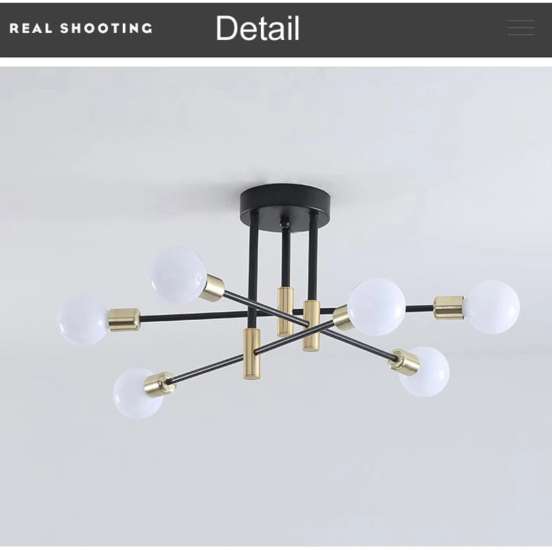 Retro Industrial Iron Ceiling Chandelier
