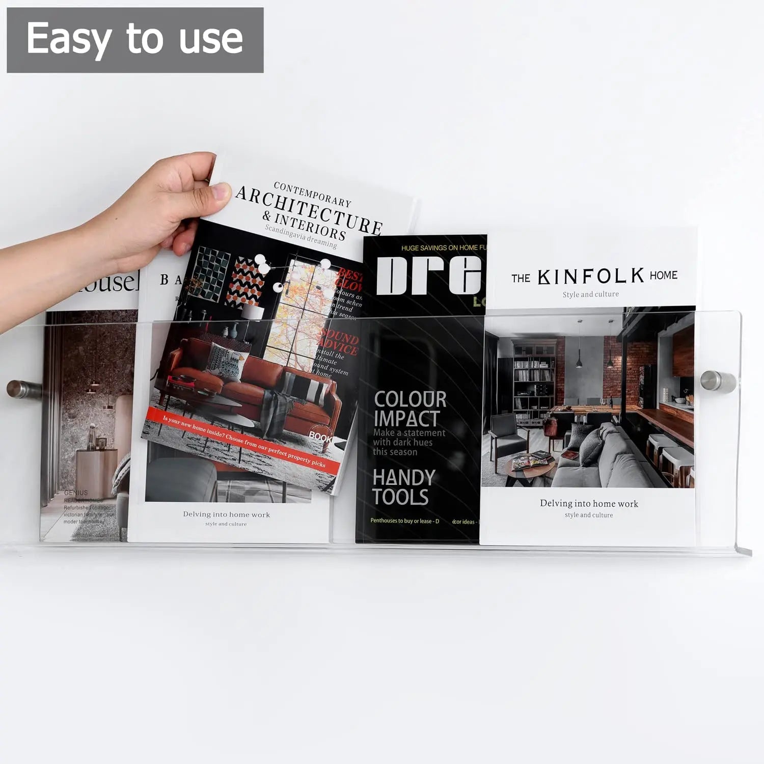 Acrylic Wall Magazine Rack