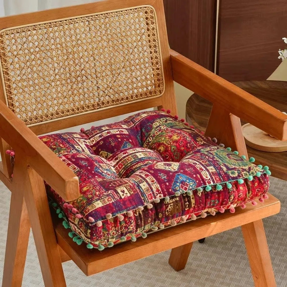 New Soft Tatami Cushion Large Thicken Floor Mat Bohemian Style Square Pillow Cushion For Home Balcony Window