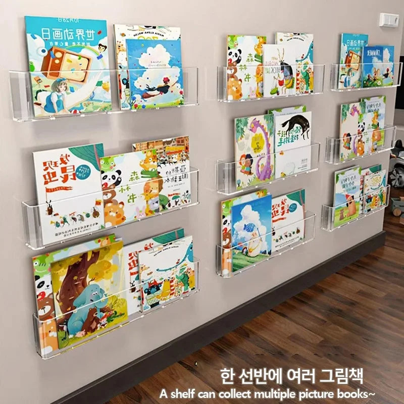 Wall Mounted Book Display Shelf