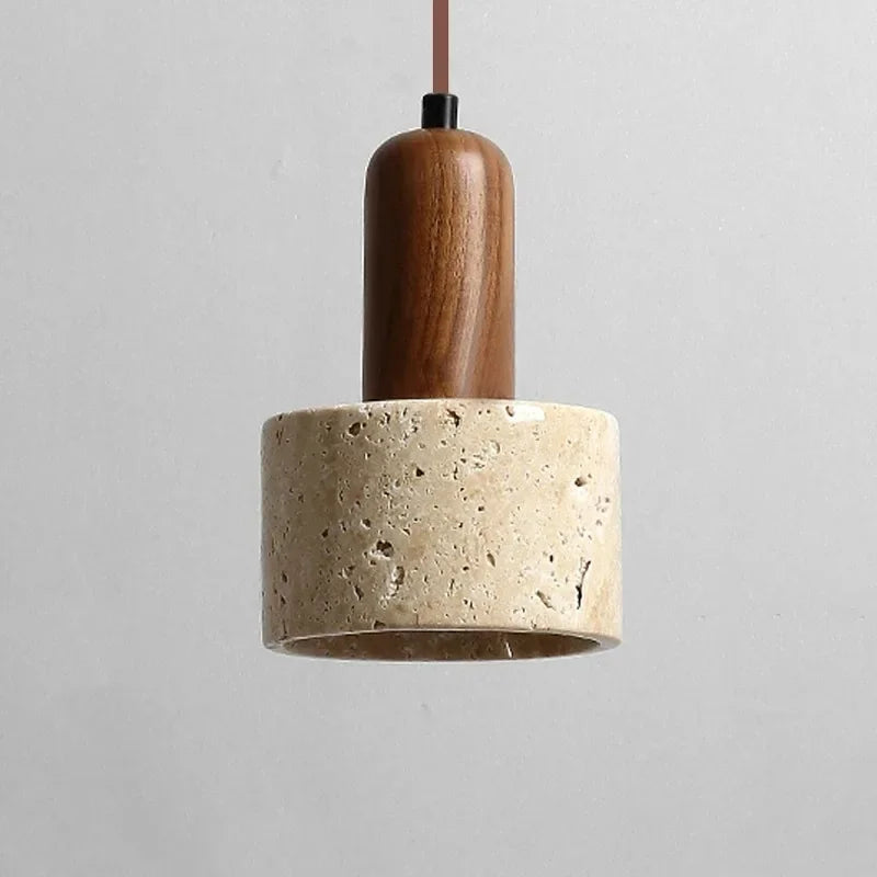 Modern Popular Wabi Sabi Travertine Droplight Over Dining Desk