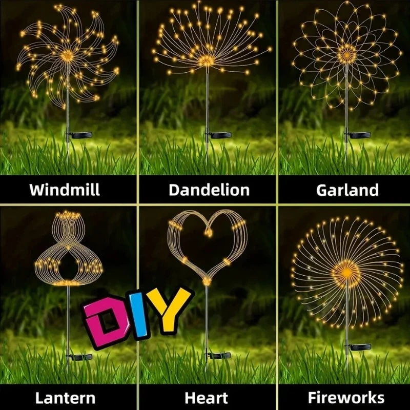 Solar Dandelion Firework Garden Light
