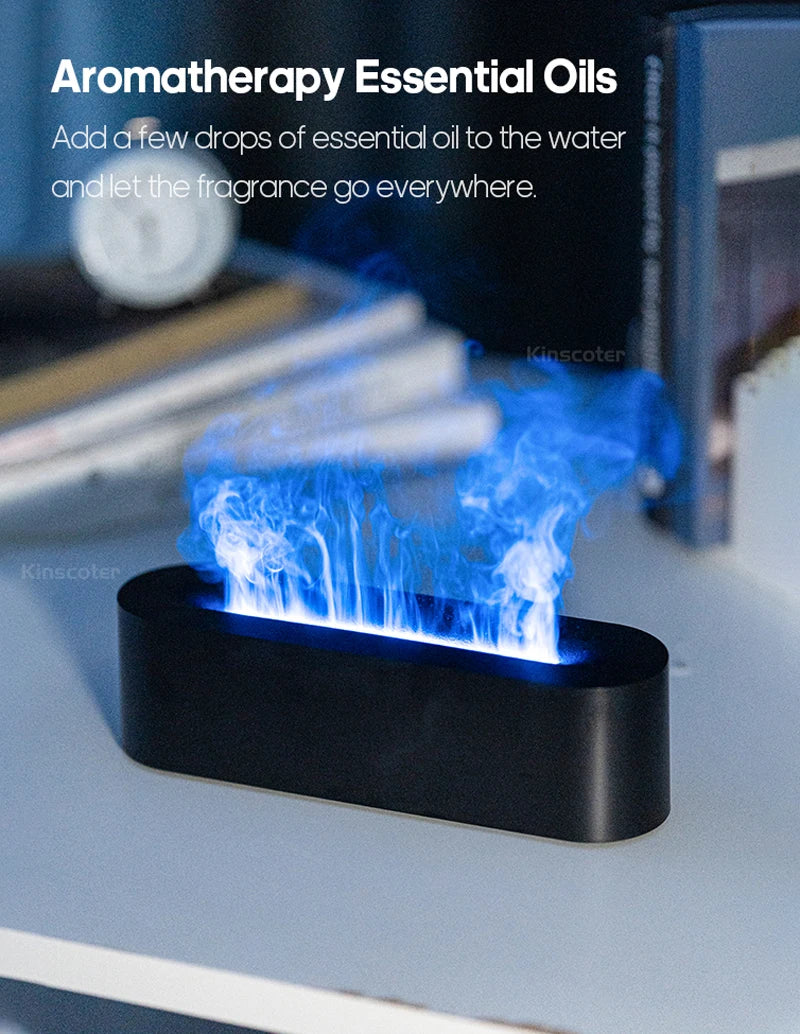 Essential Oil Aroma Diffuser Flame Air Humidifier Ultrasonic Cool Mist