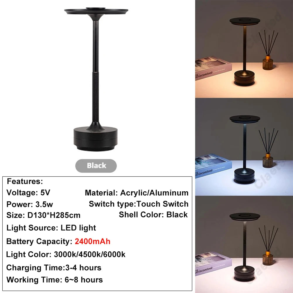 Rechargeable Wireless Touch Table Lamp