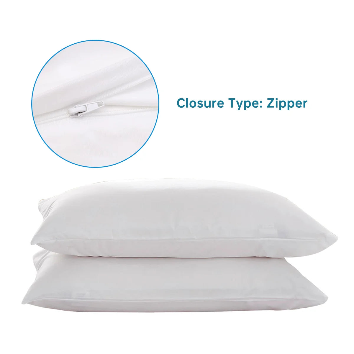 Waterproof Zippered Pillow Protector Set