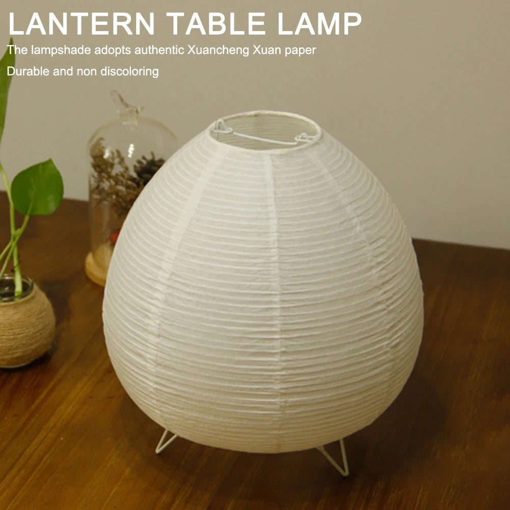 Rice Paper Bedside Lantern Lamp