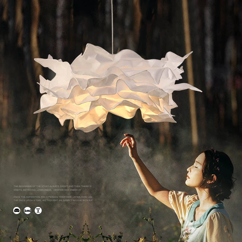 White Paper Cloud Pendant Light