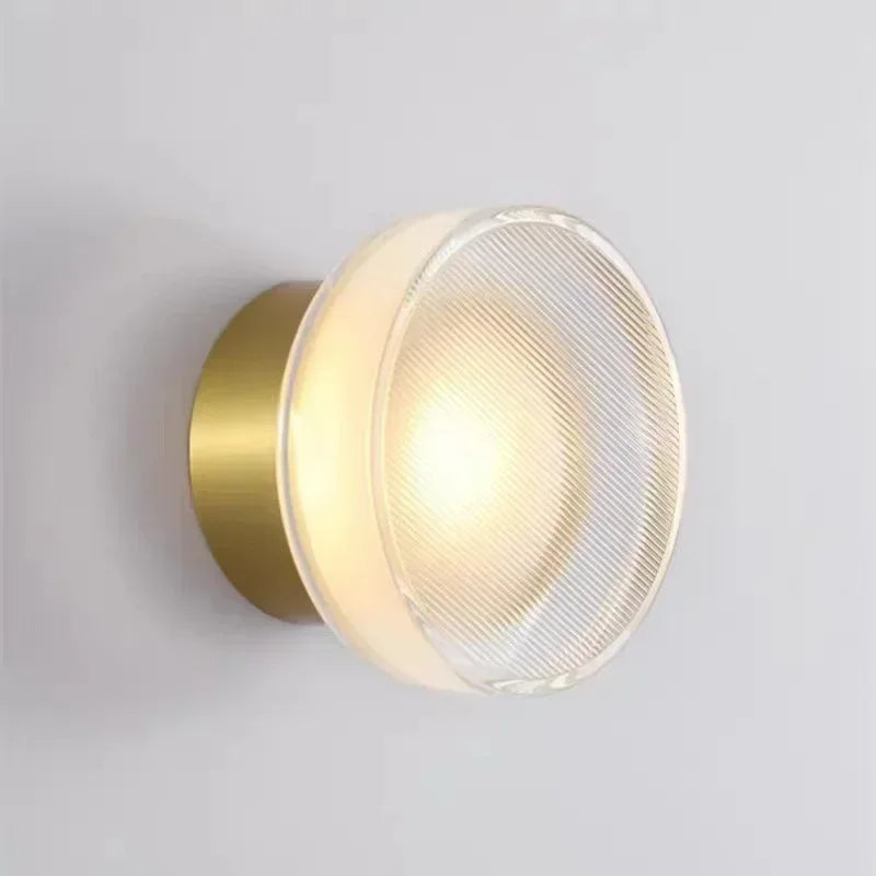 Modern Round Wall Lamp LED Acrylic Wall Light Sconce Living Room Aisel