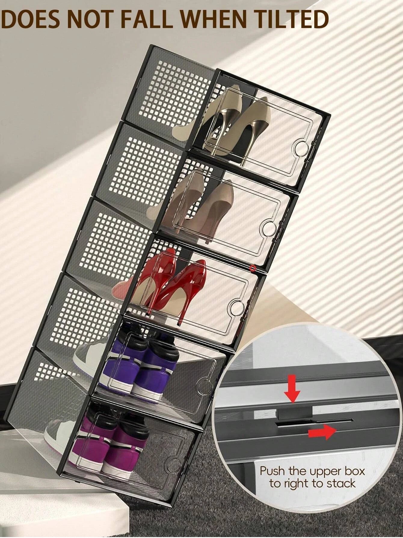 Stackable Clear Shoe Box Set