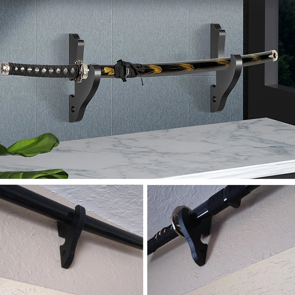 Wall Mounted Wooden Sword Display Stand
