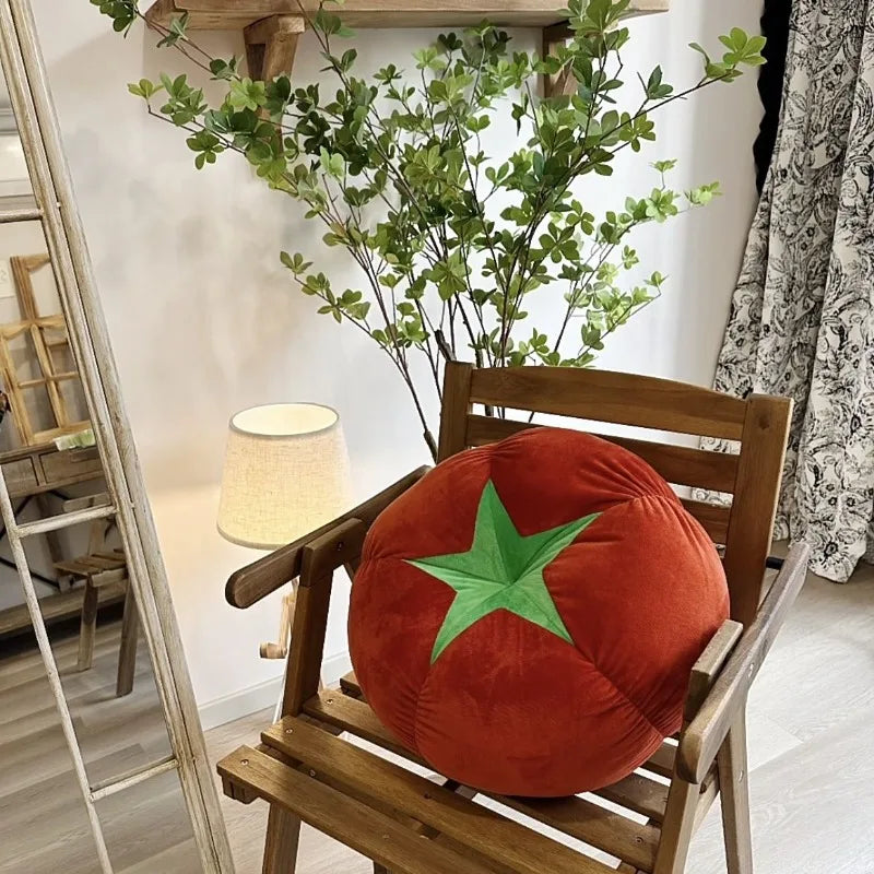 ins cute soft cute mushroom tomato futon cushion bed cushion doll throw