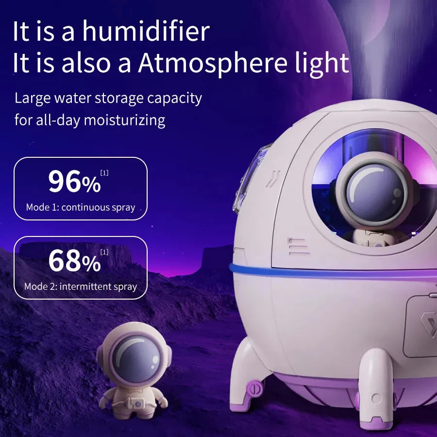 220mL Space Capsule Air Humidifier USB Plug in Rechargeable Mist