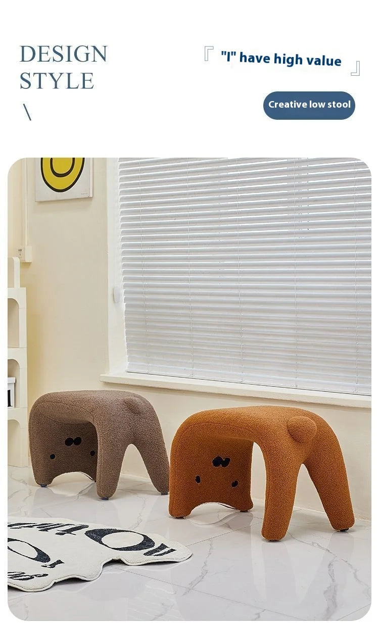 Plush Armless Dressing Chair