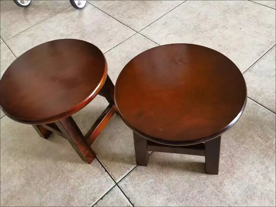 Solid Wood Round Stool