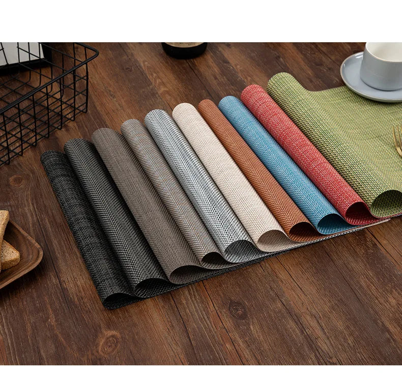 Washable Vinyl Woven Placemat Set