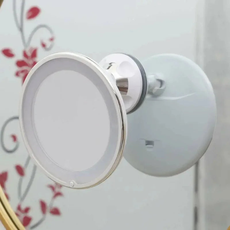 10X Magnifying LED Makeup Mirror with Flexible Gooseneck