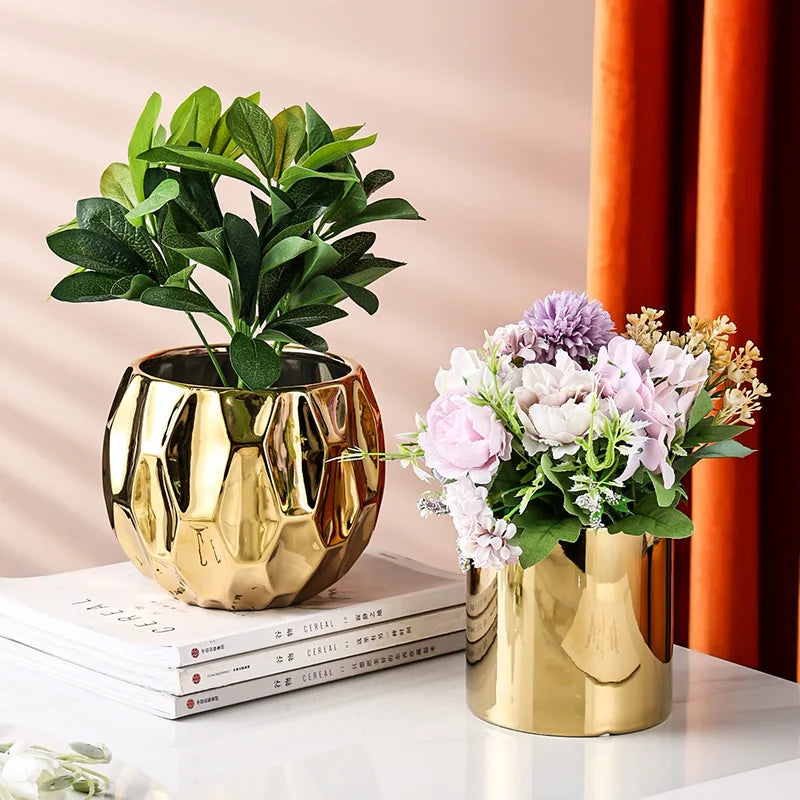 Nordic Geometric Ceramic Planter