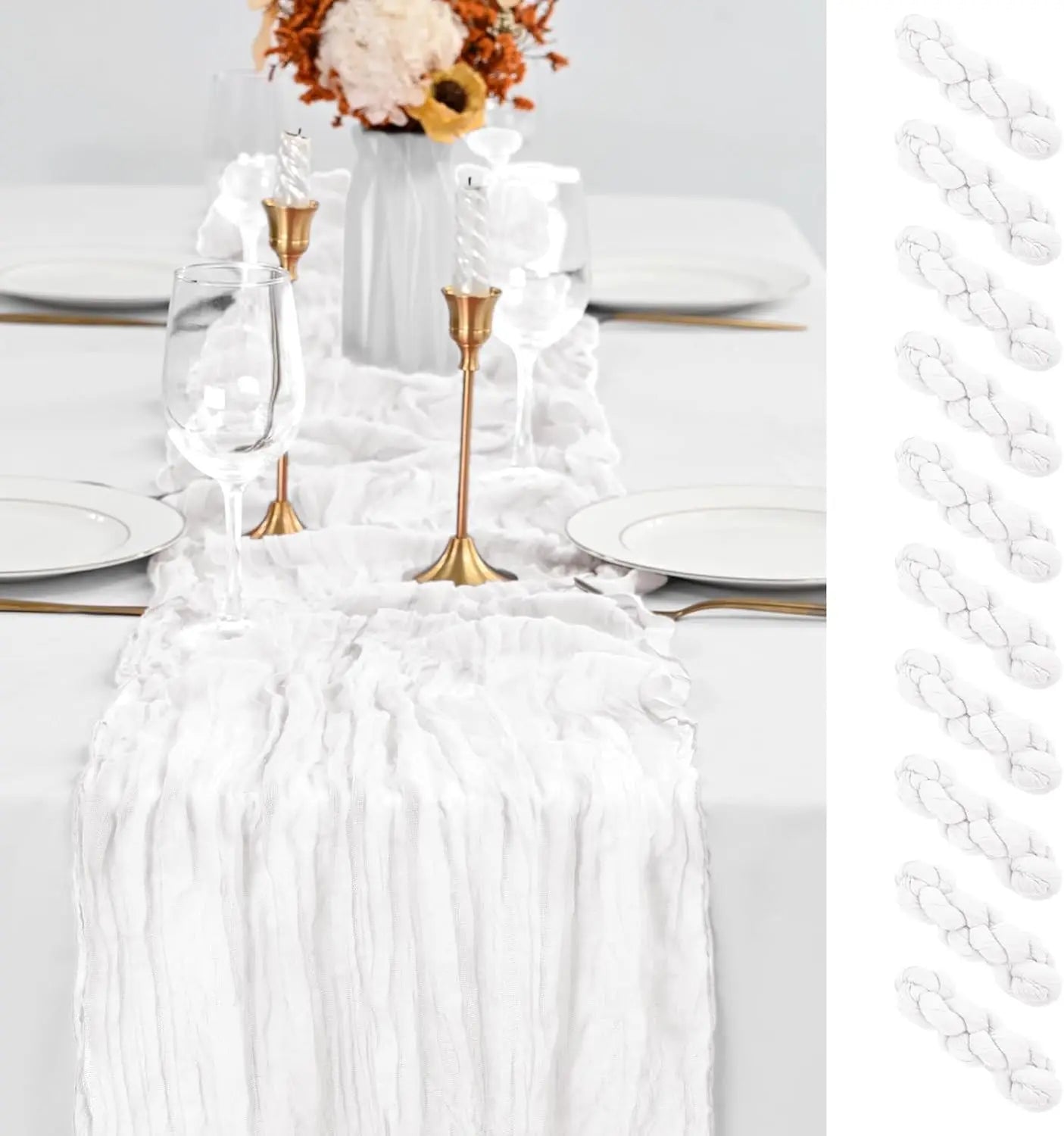 Boho Gauze Table Runners Set of 10