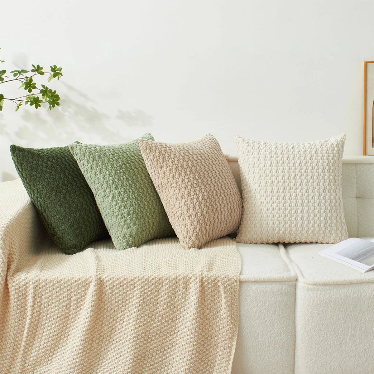 Double Sided Waffle Knit Cushion Cover