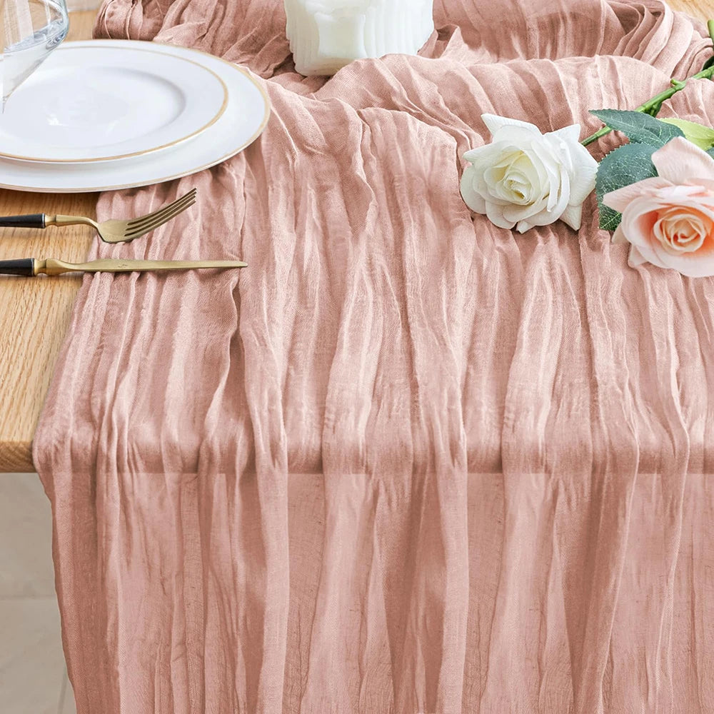 Boho Cheesecloth Table Runner