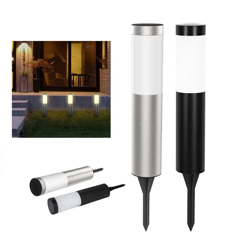 Solar Garden Pathway Lights Outdoor Waterproof LED Lighting Ground Plug