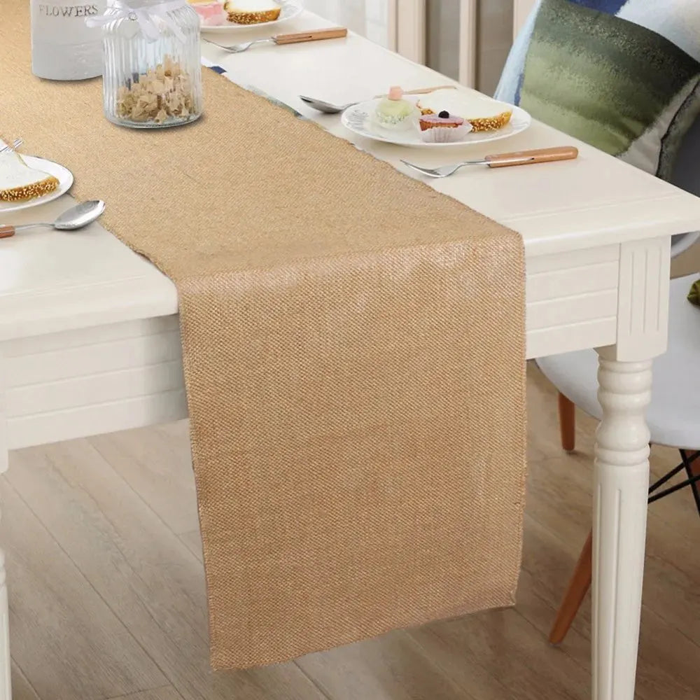 Natural Jute Burlap Table Runner