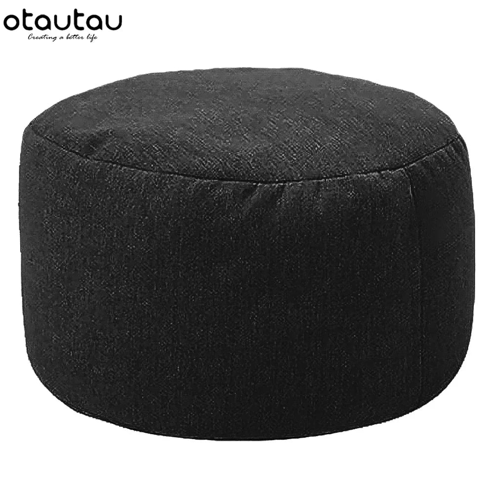 Linen Bean Bag Pouf