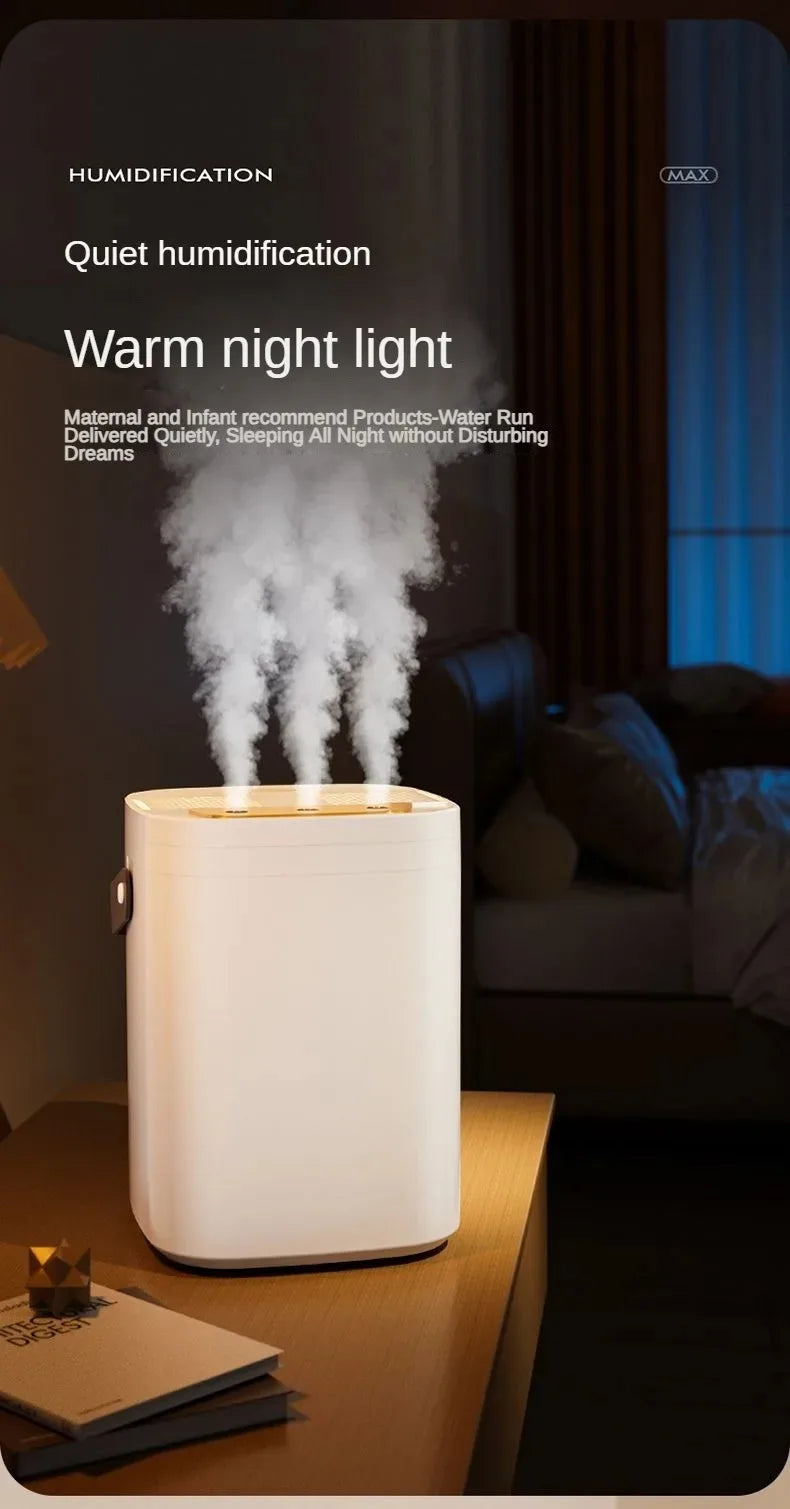 USB Connected Three Nozzle Humidifier 1.8L Large Capacity 3-Gear