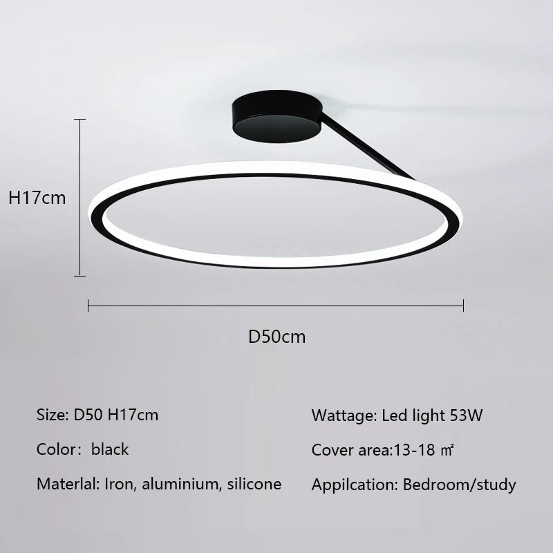 Simple Round Ring Ceiling Chandelier