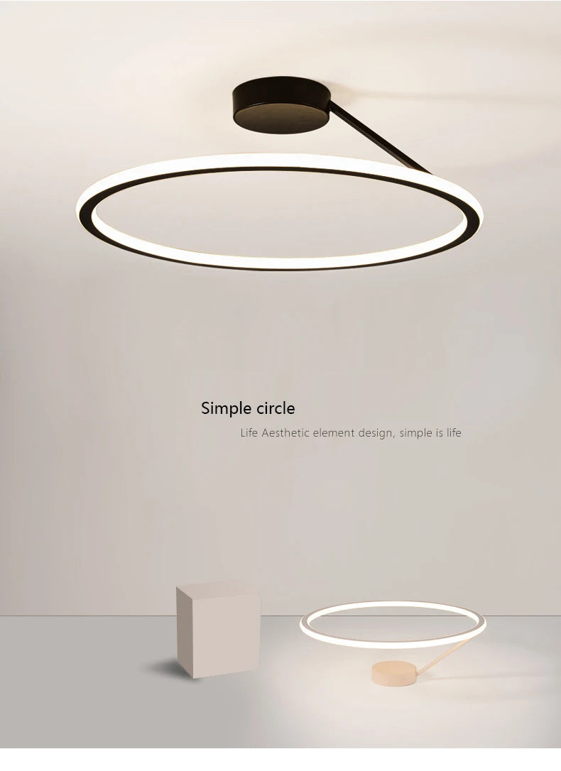 Simple Round Ring Ceiling Chandelier