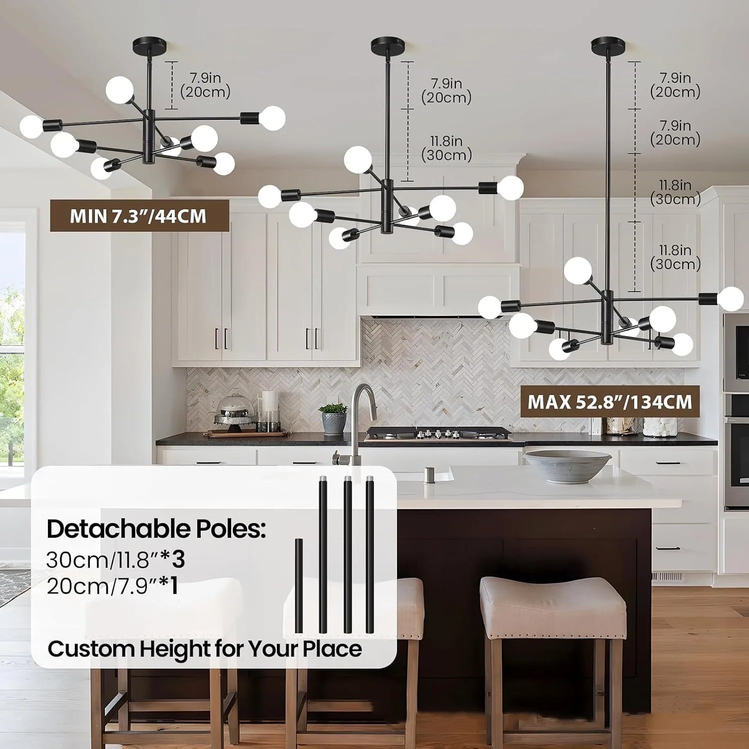 Multi Head Living Room Chandelier
