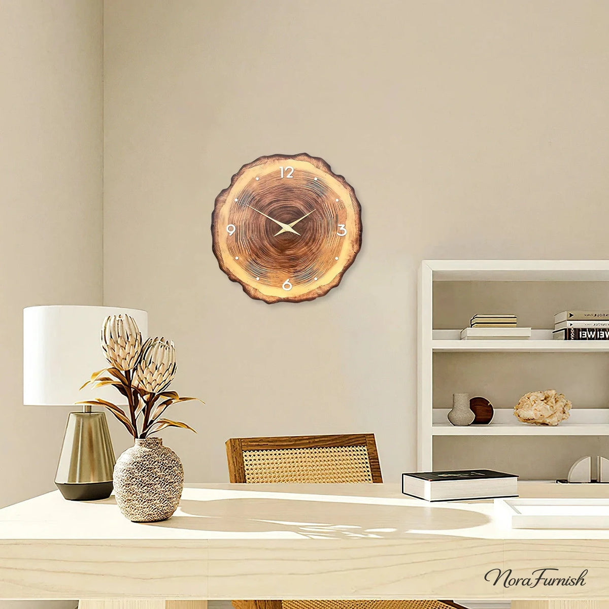 Cerchio Wooden Ring Veneer Wall Clock, view 2