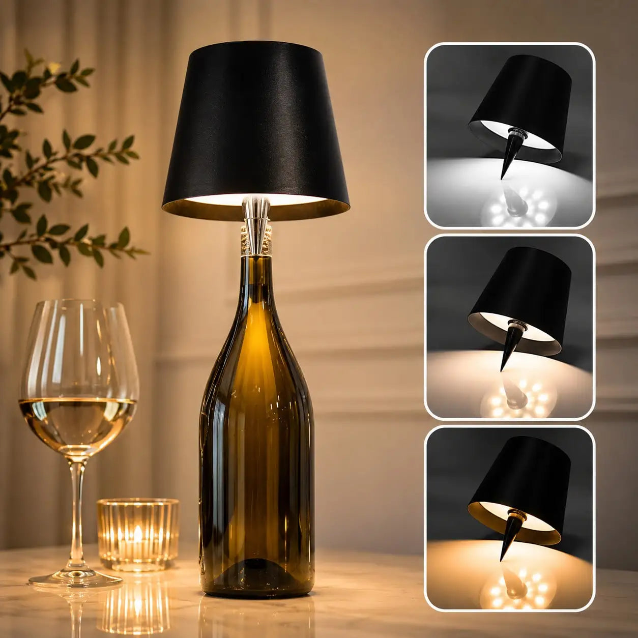 Rechargeable Wine Bottle Table Lamp