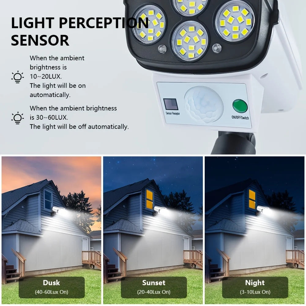 Solar Security Floodlight With Camera Look