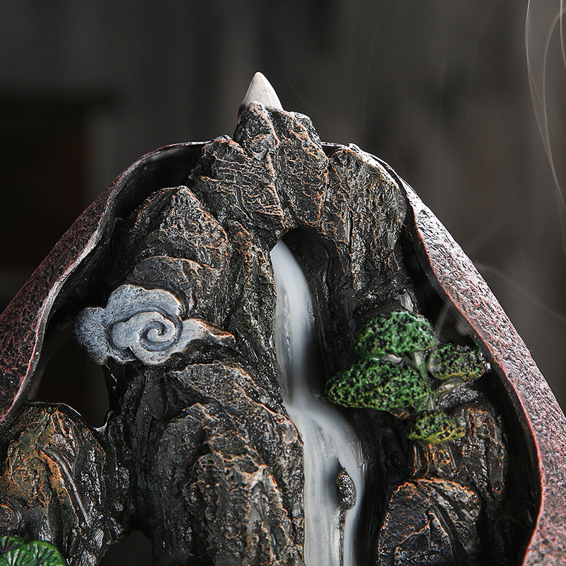 Large Mountain River Backflow Incense Burner
