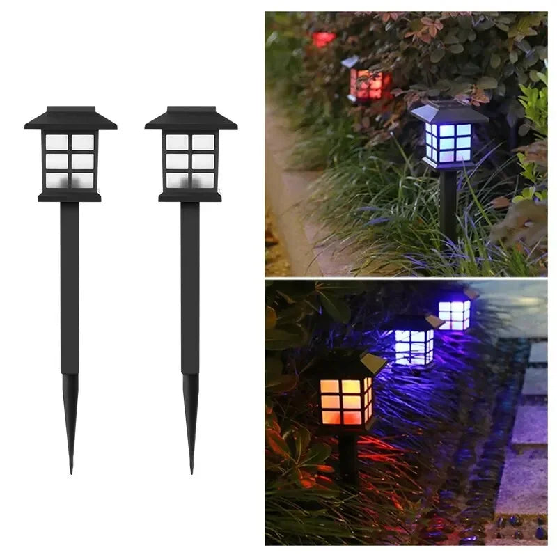 2 Pack Solar Pathway Light Outdoor Solar Lamp Waterproof Landscape