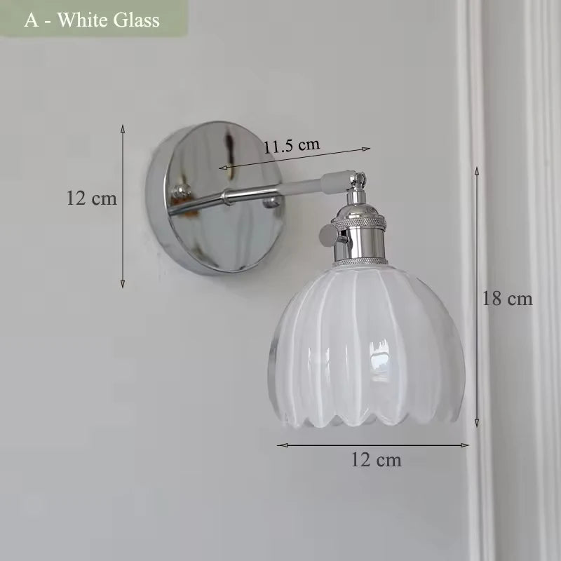 Fluted Glass Swing Arm Sconce