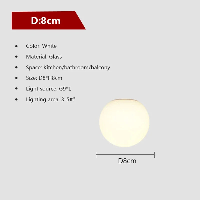 Glass Ball Minimalist Ceiling Light