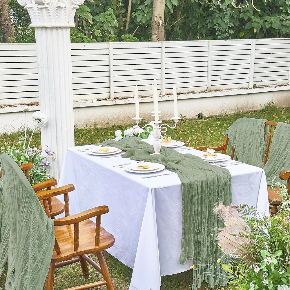 Burgundy Table Runner Cheesecloth Gauze Rustic Boho Cheese Cloth