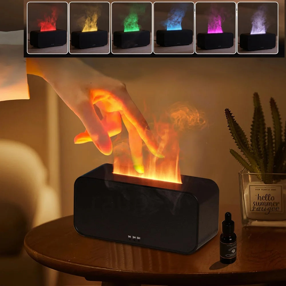 Air Aroma Humidifier Diffuser Essential Oils Humidifiers Mini Flame