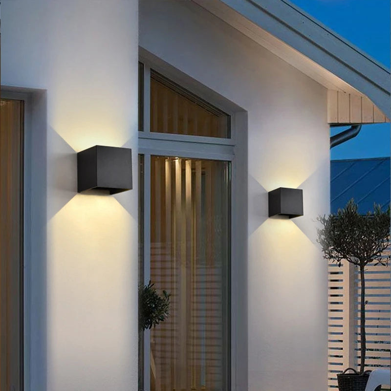 Motion Sensor LED Wall Lamp Outdoor Waterproof IP65 Up Down Sconce